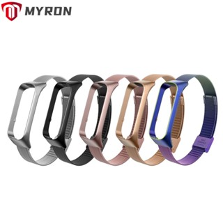 Myron สายรัดข้อมือโลหะ อุปกรณ์เสริม สําหรับ Galaxy Fit 2 R220