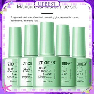 ♕ Znximer Nail Art Functional Nail Polish Gel Anti-warping Agent Reinforcement Tempered Phototherapy กาวแต่งเล็บสำหรับร้านเล็บ 7.3ml 7 Designs UPBEST