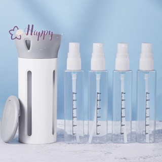 &lt;Happybay&gt; 4 In 1 ขวดจ่ายของเหลว รีฟิล 30 มล. แบบพกพา กันรั่ว สําหรับแชมพู โลชั่น ครีมนวด ลดราคา