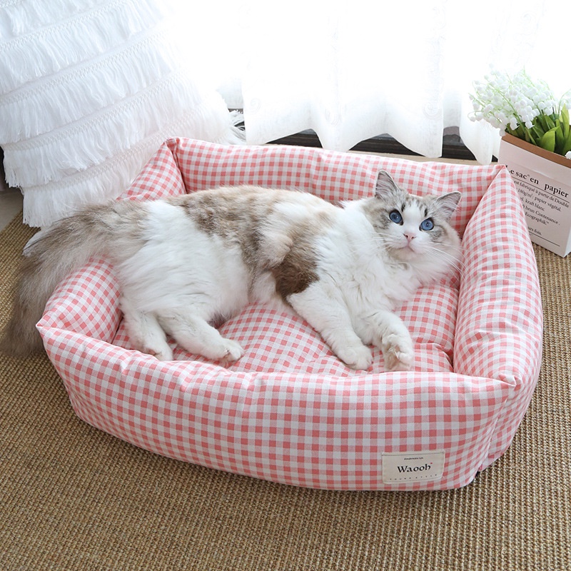 PawPerks รังนก แบบหนา ขนาดเล็ก ให้ความอบอุ่น แฟชั่นฤดูใบไม้ผลิ และฤดูใบไม้ร่วง และฤดูหนาว สําหรับสัตว์เลี้ยง แมว