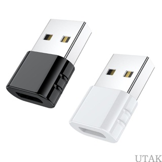 Utake อะแดปเตอร์ชาร์จ USB เป็น USB C Type C ตัวเมีย เป็น USB ตัวผู้ USB2 0