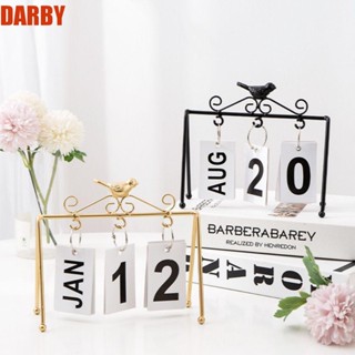 Darby ปฏิทินตั้งโต๊ะ แบบโลหะ รายเดือน สําหรับตั้งโต๊ะ