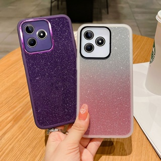 ใหม่ เคสโทรศัพท์ Realme C51 Terbaru 2023มือถือนิ่ม แบบใส ป้องกันเลนส์กล้อง ลายกลิตเตอร์ หรูหรา สําหรับ เคสRealme C51 4G