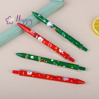 &lt;Happybay&gt; ปากกาเจล ลายคริสต์มาสน่ารัก สร้างสรรค์ สําหรับสํานักงาน โรงเรียน เครื่องเขียน 4 ชิ้น