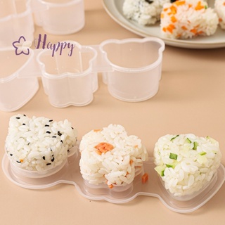 &lt;Happybay&gt; ใหม่ ชุดแม่พิมพ์ทําซูชิ ข้าวปั้น เบนโตะ สาหร่าย ข้าวปั้น 3 ช่อง สีขาว 2023 ลดราคา