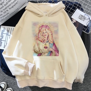 เสื้อกันหนาว มีฮู้ด ลายการ์ตูนอนิเมะ Dolly Parton y2k สไตล์วินเทจ สําหรับผู้หญิง