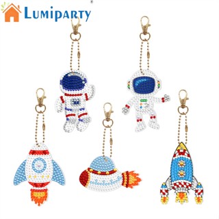 Lumiparty พวงกุญแจ จี้การ์ตูนนักบินอวกาศ สองด้าน 5 ชิ้น สําหรับเด็ก