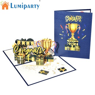 Lumiparty การ์ดอวยพรป๊อปอัพ 3d แฮนด์เมด สําหรับนักธุรกิจ มหาวิทยาลัย โรงเรียนมัธยม