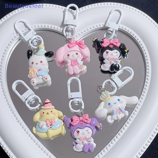 [Beautyoufeel] Sanrio พวงกุญแจเรซิ่น จี้การ์ตูนสุนัข Cinnamon Kuromi Melody น่ารัก เครื่องประดับ สําหรับแขวนกระเป๋า