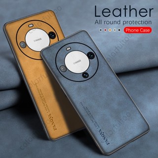 Luxury Sheepskin Leather Casing For Huawei Mate 60 Pro 60Pro Mate 50 Pro 50Pro Mate50 Simple Silicone Matte Textured Lambskin Phone Case ShockProof Bumper Soft Case Cover