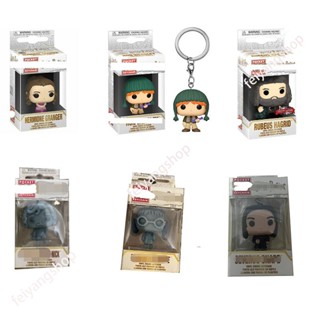 ใหม่ พวงกุญแจ ฟิกเกอร์ Funko POP Harry Potter Hermione Granger Rubeus Hagrid Ron Moaning Myrtle สําหรับของขวัญ