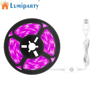 Lumiparty แถบไฟ Led ฟูลสเปกตรัม กันน้ํา ลดแสง Usb สําหรับปลูกพืชในร่ม ผัก