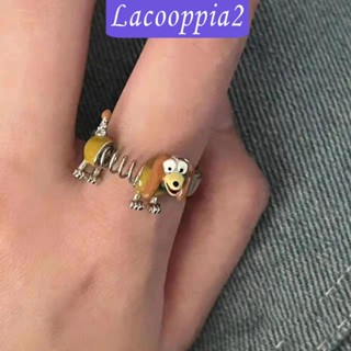 [Lacooppia2] แหวนอัลลอย รูปสัตว์น่ารัก ปรับได้ เครื่องประดับ สําหรับเด็กผู้หญิง ของขวัญ ปาร์ตี้