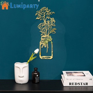 Lumiparty สติกเกอร์กระจกอะคริลิค ลายดอกไม้ 3d มีกาวในตัว สําหรับติดตกแต่งผนังบ้าน ห้องนั่งเล่น ห้องนอน