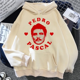 Pedro Pascal เสื้อกันหนาว เสื้อฮู้ดดี้ อะนิเมะ สตรีท y2k แบบสวมหัว สําหรับผู้หญิง