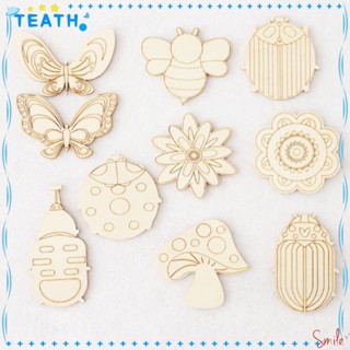 Teath แผ่นไม้ รูปสัตว์ ผีเสื้อ ดอกไม้ ผีเสื้อ ไม่สําเร็จรูป สําหรับตกแต่งบ้าน ปาร์ตี้ 30 ชิ้น