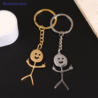 [Beautyoufeel] พวงกุญแจ จี้รูปกราฟฟิติ Stickman น่ารัก สําหรับกระเป๋านักเรียน รถยนต์