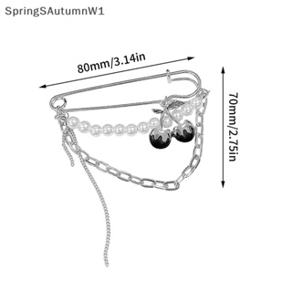 [SpringSAutumnW] เข็มกลัด จี้พู่ สีเงิน สไตล์วินเทจ พังก์ โกธิค ฮาราจูกุ สตรีท เครื่องประดับ สําหรับผู้ชาย ผู้หญิง [TH]