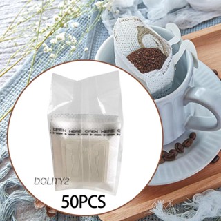 [Dolity2] ถุงกระดาษกรองกาแฟดริป แบบพกพา เกรดอาหาร สําหรับเดินทาง 50 ชิ้น