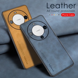 Casing For Huawei Mate 60 Mate60 Pro Mate60Pro Luxury Matte Leather Phone Case Soft TPU Silicone Camera Lens Protect Shockproof Back Cover Casing