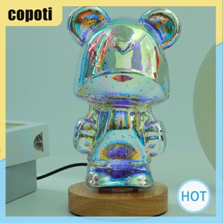 Copoti โคมไฟ LED รูปหมี 3D เปลี่ยนสีได้ สําหรับตกแต่งห้องนอนเด็ก บ้าน