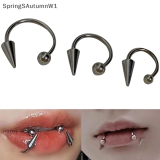 [SpringSAutumnW] จิวจมูก ปาก สเตนเลส สไตล์โกธิค เครื่องประดับแฟชั่น 1 ชิ้น