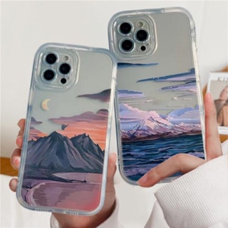 เคสโทรศัพท์มือถือแบบนิ่ม TPU ใส ลายภูเขาหิมะ พระอาทิตย์ตก สวยงาม สําหรับ Huawei Y6S Y6 Y7 Pro 2019 Y6P Y7P Y7A Y9 Prime 2019