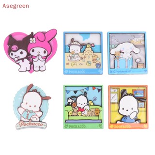 [Asegreen] สติกเกอร์แม่เหล็กติดตู้เย็น ลายการ์ตูน Hello Kittys My Melody Kuromi Cinnamoroll