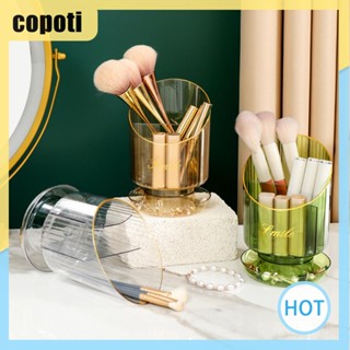 Copoti เคสใส ทรงกลม 3 ช่อง สําหรับใส่แปรงแต่งหน้า