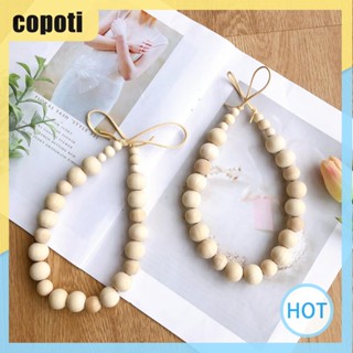 Copoti แท่งดึงผ้าม่าน ประดับลูกปัด สร้างสรรค์ สําหรับตกแต่งบ้าน ห้องนอน ฟาร์มเฮาส์ 2 ชิ้น