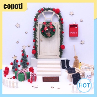 Copoti ชุดบ้านตุ๊กตาไม้ รูปโนมคริสต์มาส สําหรับตกแต่งบ้าน 27 ชิ้น