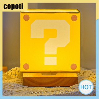 Copoti โคมไฟข้างเตียง LED สไตล์สร้างสรรค์ สําหรับตกแต่งบ้าน ห้องนอน