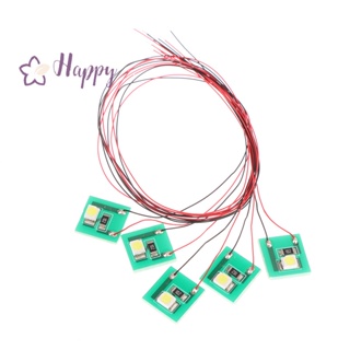 &lt;Happybay&gt; ชุดโคมไฟ Led SMD 3528 12V ~ 18V สีขาวอบอุ่น สําหรับโมเดลรถไฟ 1 ชุด = 5 ชิ้น ลดราคา