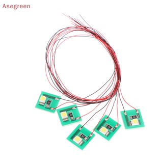 [Asegreen] ชุดโคมไฟ Led SMD 3528 12V ~ 18V สีขาวอบอุ่น สําหรับโมเดลรถไฟ 1 ชุด = 5 ชิ้น 5 ชิ้น