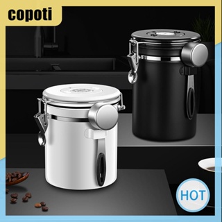 Copoti กล่องเก็บเมล็ดกาแฟ 40 50 60 ออนซ์ พร้อมตัวติดตามวันที่ สําหรับบ้าน อาหารแห้ง