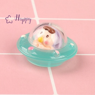 &lt;Happybay&gt; ใหม่ เครื่องประดับเรซิ่น รูปนักบินอวกาศ ยูเอฟโอ เรืองแสง ขนาดเล็ก DIY สําหรับตกแต่งเค้ก