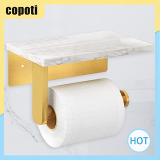 Copoti ชั้นวางกระดาษทิชชู่ ลายหินอ่อน โลหะ สไตล์โมเดิร์น สําหรับห้องน้ํา บ้าน