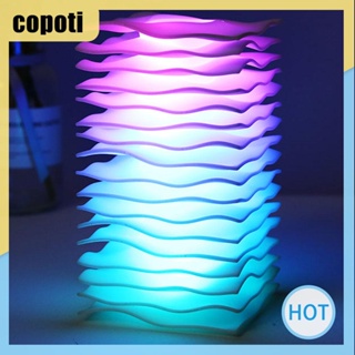 Copoti โคมไฟข้างเตียงอัจฉริยะ RGB หรี่แสงได้ สําหรับห้องนอน และห้องนั่งเล่น (2000mAh สําหรับบ้าน