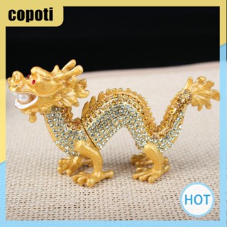 Copoti เครื่องประดับโลหะ รูปมังกร สไตล์จีน หลากสี สําหรับตกแต่งบ้าน ห้องนอน