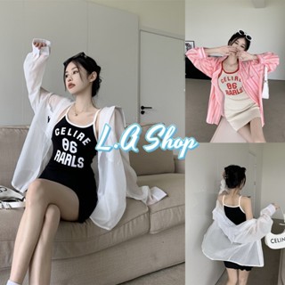 L.A Shop พร้อมส่ง  ชุดมินิเดรสลายตัวอักษร สไตล์เกาหลี "FY2296" -H