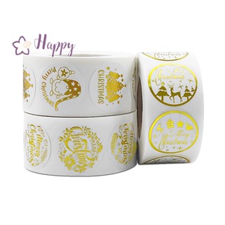 &lt;Happybay&gt; สติกเกอร์ฉลาก ลายคริสต์มาส Thank You In The Gilt มีกาวในตัว สําหรับติดตกแต่ง