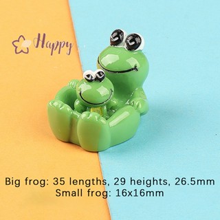 &lt;Happybay&gt; ตุ๊กตาเรซิ่น รูปการ์ตูนกบน้อยน่ารัก สําหรับตกแต่งบ้าน สวนขวด งานฝีมือ DIY