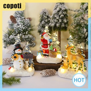 Copoti พร็อพธีมคริสต์มาส กวางเอลก์เรืองแสง สําหรับตกแต่งบ้าน