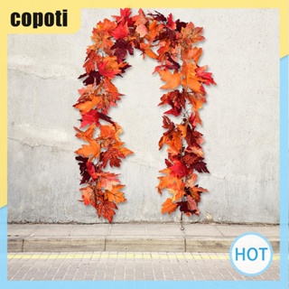 Copoti พวงใบเมเปิ้ล เถาวัลย์ใบเมเปิ้ล สําหรับตกแต่งบ้าน วันขอบคุณพระเจ้า