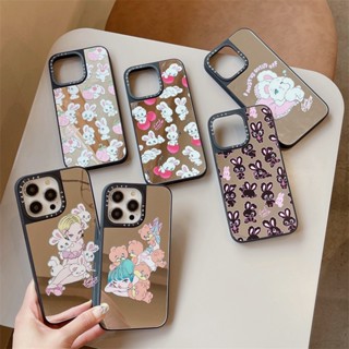 Casetify เคสโทรศัพท์มือถือ TPU กันกระแทก ลาย Lonely Bunnies Club มีกระจกด้านข้าง สําหรับ iPhone 14 Pro MAX 11 12 13 Pro MAX 14 Plus