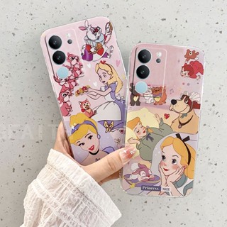 พร้อมส่ง เคสโทรศัพท์มือถือนิ่ม แบบใส ป้องกันเลนส์กล้อง กันกระแทก ลายการ์ตูนเจ้าหญิงน่ารัก สําหรับ VIVO V29 5G 2023 V29