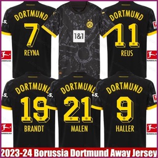 Yp2 2023-2024 เสื้อยืดลําลอง แขนสั้น พิมพ์ลาย Away Jersey Brandt Reyna Malen Reus Haller พลัสไซซ์ PY2