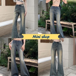 Mini shop🌸พร้อมส่ง🌸 (1901) กางเกงยีนส์เอวต่ำ ขาม้าเล็ก เซ็กซี่โชว์หุ่น -NZ