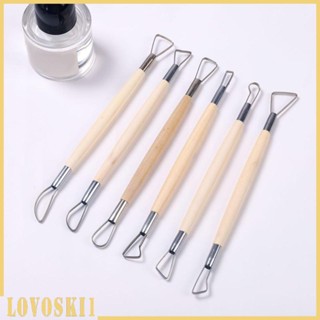 [Lovoski1] เครื่องมือแกะสลักโมเดล แบบสองด้าน 6 ชิ้น พร้อมปลายแตกต่างกัน สําหรับแกะสลัก สร้างแบบจําลอง