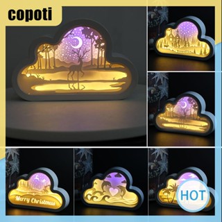 Copoti โคมไฟกระจก 3D สไตล์จีน สร้างสรรค์ สําหรับตกแต่งบ้าน